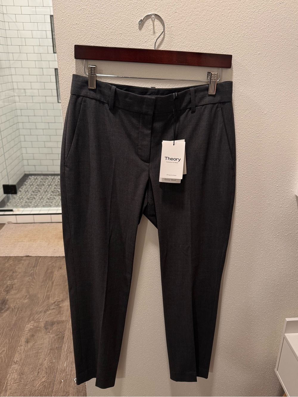 Theory treeca pant in Charcoal melange Women's